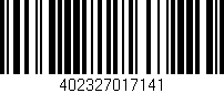 Código de barras (EAN, GTIN, SKU, ISBN): '402327017141'
