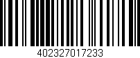Código de barras (EAN, GTIN, SKU, ISBN): '402327017233'