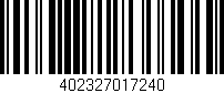 Código de barras (EAN, GTIN, SKU, ISBN): '402327017240'