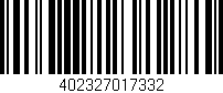 Código de barras (EAN, GTIN, SKU, ISBN): '402327017332'