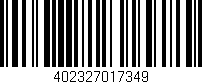 Código de barras (EAN, GTIN, SKU, ISBN): '402327017349'