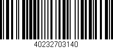 Código de barras (EAN, GTIN, SKU, ISBN): '40232703140'