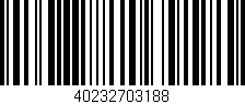 Código de barras (EAN, GTIN, SKU, ISBN): '40232703188'