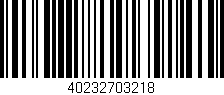 Código de barras (EAN, GTIN, SKU, ISBN): '40232703218'
