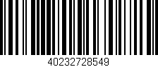 Código de barras (EAN, GTIN, SKU, ISBN): '40232728549'