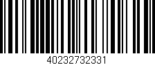 Código de barras (EAN, GTIN, SKU, ISBN): '40232732331'