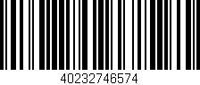 Código de barras (EAN, GTIN, SKU, ISBN): '40232746574'