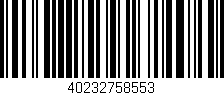 Código de barras (EAN, GTIN, SKU, ISBN): '40232758553'