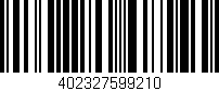 Código de barras (EAN, GTIN, SKU, ISBN): '402327599210'