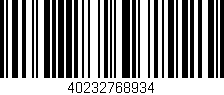 Código de barras (EAN, GTIN, SKU, ISBN): '40232768934'
