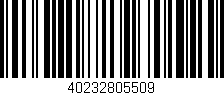 Código de barras (EAN, GTIN, SKU, ISBN): '40232805509'