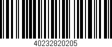Código de barras (EAN, GTIN, SKU, ISBN): '40232820205'