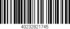 Código de barras (EAN, GTIN, SKU, ISBN): '40232821745'