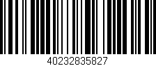 Código de barras (EAN, GTIN, SKU, ISBN): '40232835827'