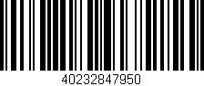 Código de barras (EAN, GTIN, SKU, ISBN): '40232847950'