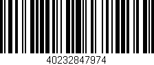 Código de barras (EAN, GTIN, SKU, ISBN): '40232847974'
