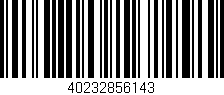 Código de barras (EAN, GTIN, SKU, ISBN): '40232856143'