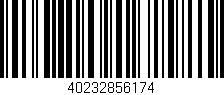 Código de barras (EAN, GTIN, SKU, ISBN): '40232856174'