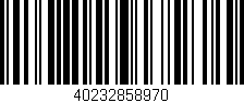 Código de barras (EAN, GTIN, SKU, ISBN): '40232858970'