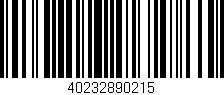 Código de barras (EAN, GTIN, SKU, ISBN): '40232890215'