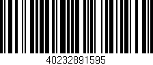 Código de barras (EAN, GTIN, SKU, ISBN): '40232891595'