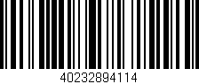 Código de barras (EAN, GTIN, SKU, ISBN): '40232894114'