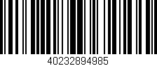 Código de barras (EAN, GTIN, SKU, ISBN): '40232894985'
