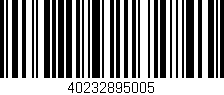 Código de barras (EAN, GTIN, SKU, ISBN): '40232895005'