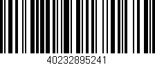 Código de barras (EAN, GTIN, SKU, ISBN): '40232895241'