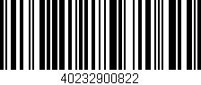 Código de barras (EAN, GTIN, SKU, ISBN): '40232900822'