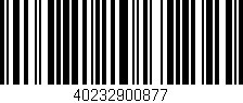 Código de barras (EAN, GTIN, SKU, ISBN): '40232900877'