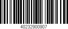 Código de barras (EAN, GTIN, SKU, ISBN): '40232900907'