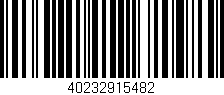 Código de barras (EAN, GTIN, SKU, ISBN): '40232915482'