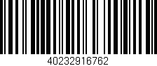 Código de barras (EAN, GTIN, SKU, ISBN): '40232916762'