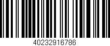 Código de barras (EAN, GTIN, SKU, ISBN): '40232916786'
