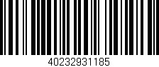 Código de barras (EAN, GTIN, SKU, ISBN): '40232931185'