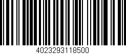 Código de barras (EAN, GTIN, SKU, ISBN): '4023293118500'