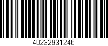 Código de barras (EAN, GTIN, SKU, ISBN): '40232931246'