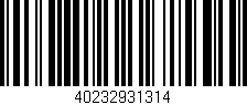Código de barras (EAN, GTIN, SKU, ISBN): '40232931314'