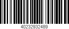Código de barras (EAN, GTIN, SKU, ISBN): '40232932489'