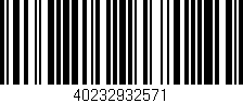 Código de barras (EAN, GTIN, SKU, ISBN): '40232932571'