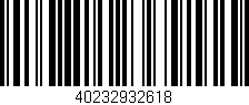 Código de barras (EAN, GTIN, SKU, ISBN): '40232932618'