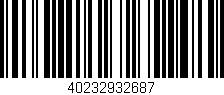 Código de barras (EAN, GTIN, SKU, ISBN): '40232932687'