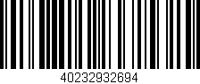 Código de barras (EAN, GTIN, SKU, ISBN): '40232932694'