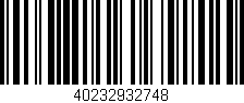 Código de barras (EAN, GTIN, SKU, ISBN): '40232932748'