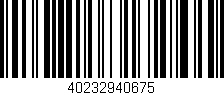 Código de barras (EAN, GTIN, SKU, ISBN): '40232940675'