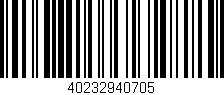 Código de barras (EAN, GTIN, SKU, ISBN): '40232940705'