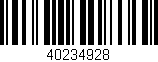 Código de barras (EAN, GTIN, SKU, ISBN): '40234928'