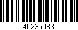 Código de barras (EAN, GTIN, SKU, ISBN): '40235083'
