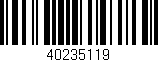 Código de barras (EAN, GTIN, SKU, ISBN): '40235119'